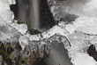 Ice crystals and water Ice crystals and water
