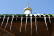 Icicles and chapel's roof