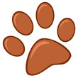 Brown Paw Print