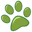 Vector: Green Paw Print Green Paw Print