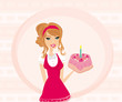 Beautiful lady cooking