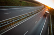 highway traffic - motion blurred truck on a highway/motorway