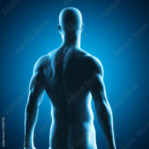 Illustration: Silhouette des Mannes – Rücken Silhouette des Mannes – Rücken