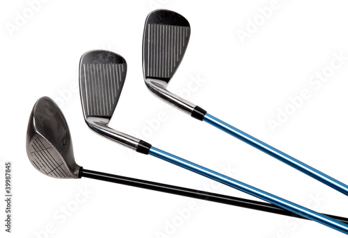 Photo: Golf clubs on white Golf clubs on white