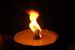 Close-up of fire in big candle3