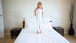 Video: Blonde girl jumping Blonde girl jumping