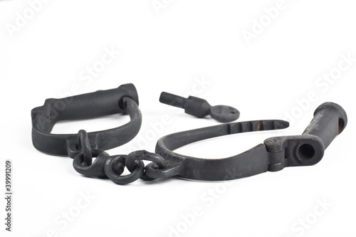 Photo: old handcuffs old handcuffs