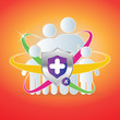 Vector: Protection Family Icon - Person vector woman, man. Child Protection Family Icon - Person vector woman, man. Child