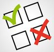 Right or wrong. True or false. Check boxes.