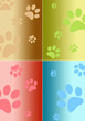 Illustration: Paw print borders Paw print borders