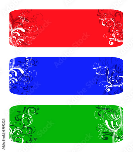 Illustration: Floral banners Floral banners