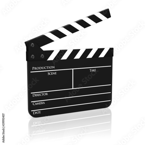 Photo: Clapboard isolated Clapboard isolated