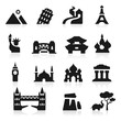 Countries icons set elegant series