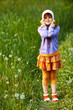 girl in a hat full length
