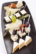 plate with different types cheese