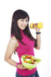 Healthy asian woman