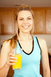 woman orange juice