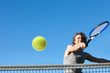 playing tennis
