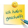 Zettel Ziel Erfolg Glück mit Smiely
