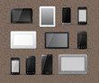 Vector: Different Models of Tablets and Smart Phones Different Models of Tablets and Smart Phones