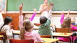 Video: Cute children raising their fingers Cute children raising their fingers