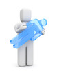3d person carry glass silhouette of people 3d person carry glass silhouette of people