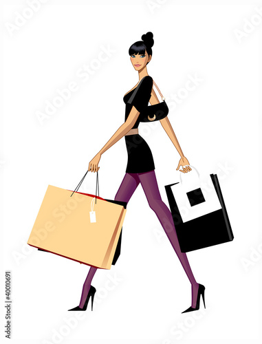 Vector: side view of woman walking side view of woman walking