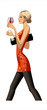 side view of woman holding wineglass