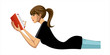 side view of woman lying