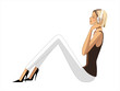 side view of woman listening music