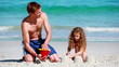 Man building a sand castle