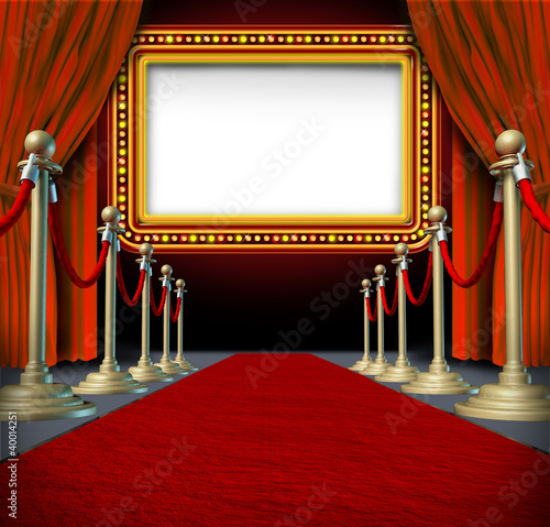 Illustration: Movie Marquee Sign Movie Marquee Sign