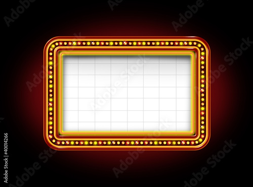 Illustration: Theater Marquee Sign Theater Marquee Sign