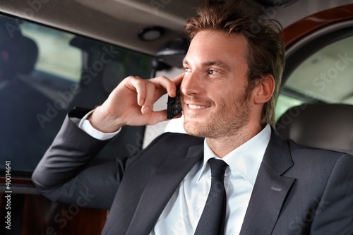 Photo: Elegant man in luxury car Elegant man in luxury car