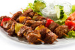 Grilled meat and vegetables
