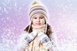 Cuty little girl in winter wear