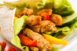 Kebab - grilled meat and vegetables