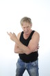 Aggressiver Mann