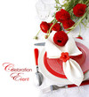 Festive Table Setting  with Ranunculus Flowers