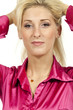 beautiful blond woman, studio portrait