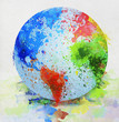 globe painting