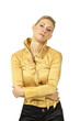 portrait woman on white background