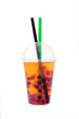 Bubble Tea Grüner Tee mit Orange und Kirsch/Blaubeere
