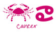 Cancer Zodiac Signs - Hot Pink