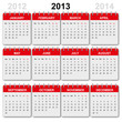 Vector: Calendar 2013 english Calendar 2013 english