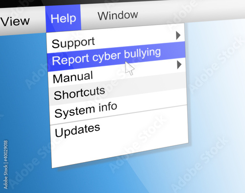 Illustration: Cyber bullying concept. Cyber bullying concept.