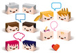 Vector: 3D family avatars, vector 3D family avatars, vector
