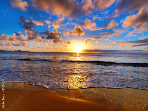 Photo: beautiful sunset on the Australian beach beautiful sunset on the Australian beach