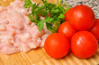 Raw chicken