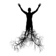Illustrazione: The man with tree roots The man with tree roots